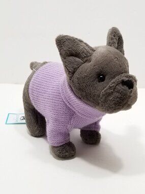 JELLYCAT Sweater French Bulldog Purple Plush Toy 6965E1M